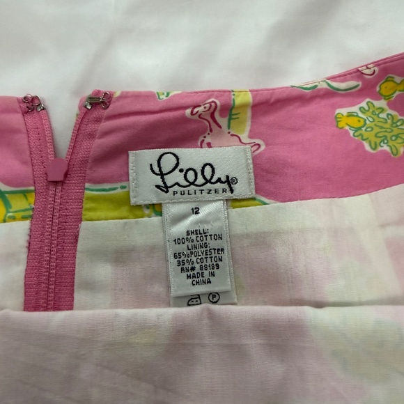 Vintage white label Lilly Pulitzer skirt with flamingo print size 12 - Picture 2 of 3